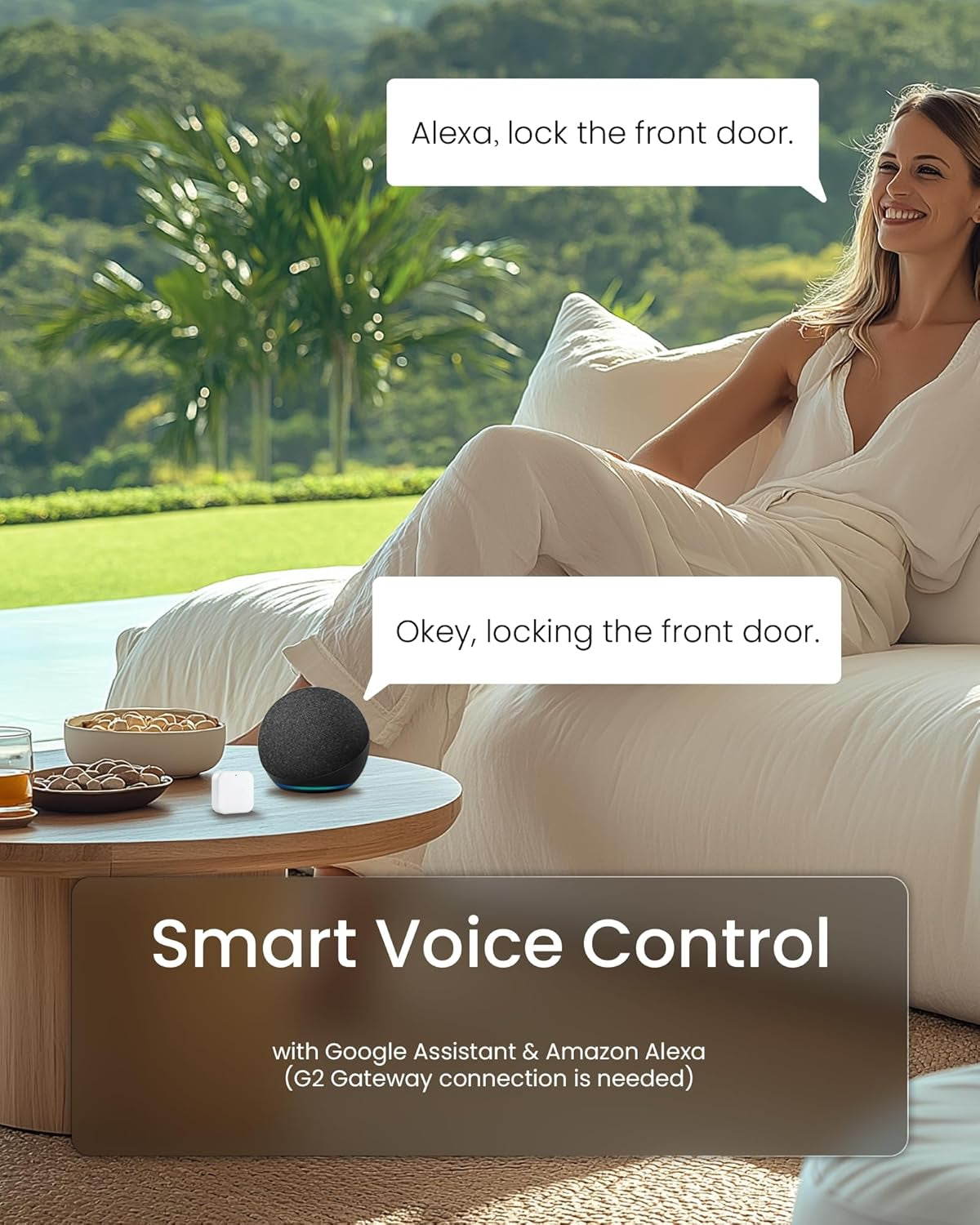 Smart Door Lock B200, Smart Deadbolt Lock, Keyless Entry Door Lock, Fingerprint Deadbolt Smart Lock, Smart Locks for Front Door, App Control, Touchscreen Keypad Deadbolts,12-Month Battery, IP54