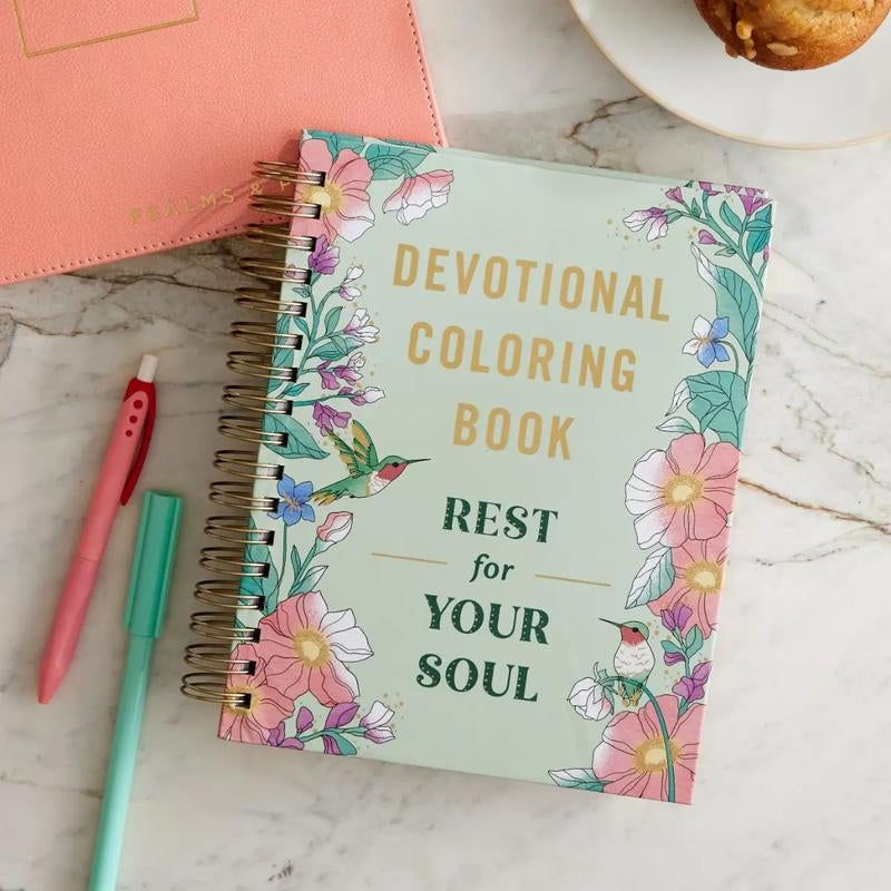 Rest for Your Soul: Devotional Coloring Book for Adults – Bible Verse Meditation Art, Mindfulness Activity Book, Christian Gift for Relaxation & Peace