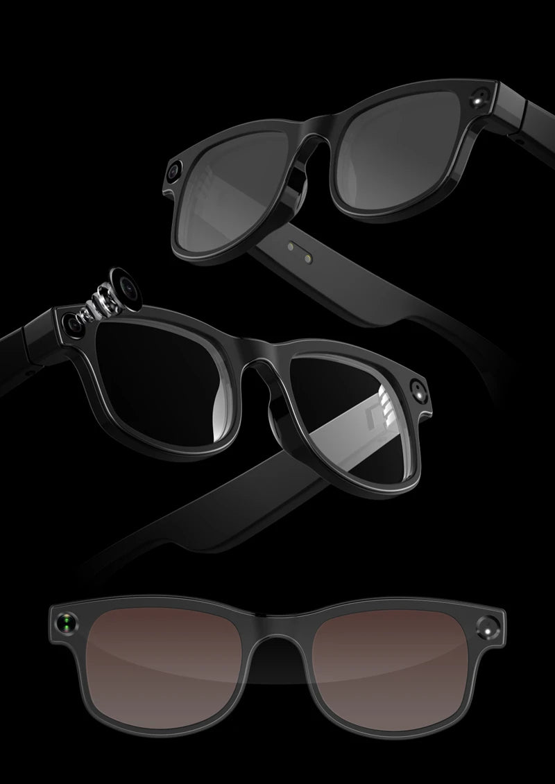 AI Translation 4K Smart Glasses 800W Pixel Video Recording Local Storage Recording Intelligent Translation Shoot Built-In Memory