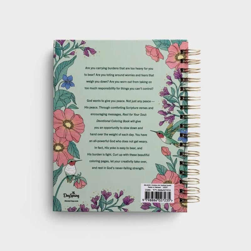 Rest for Your Soul: Devotional Coloring Book for Adults – Bible Verse Meditation Art, Mindfulness Activity Book, Christian Gift for Relaxation & Peace